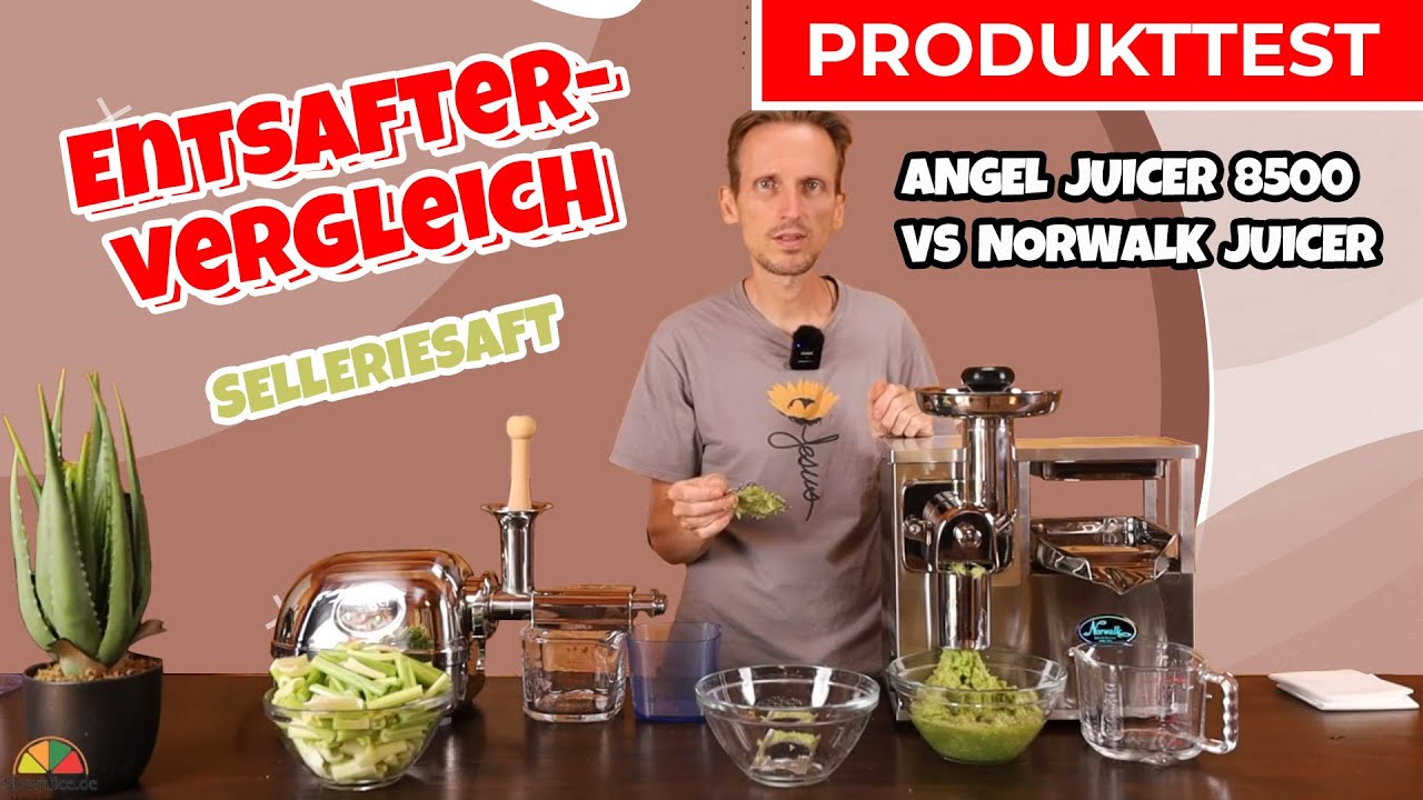 Angel Juicer 8500 vs Norwalk Juicer - Stangensellerie - Selleriesaft