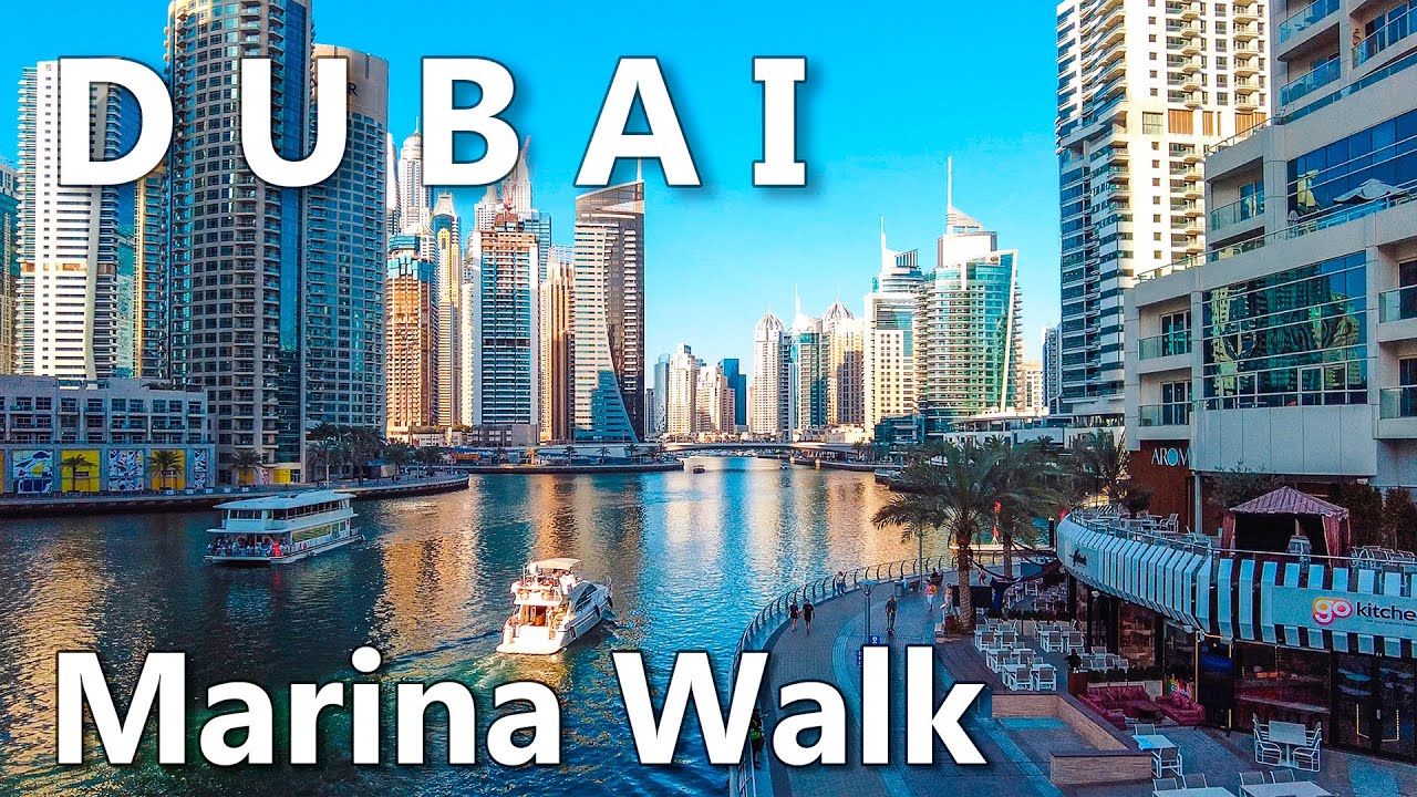 Dubai Marina Walking Tour 4K