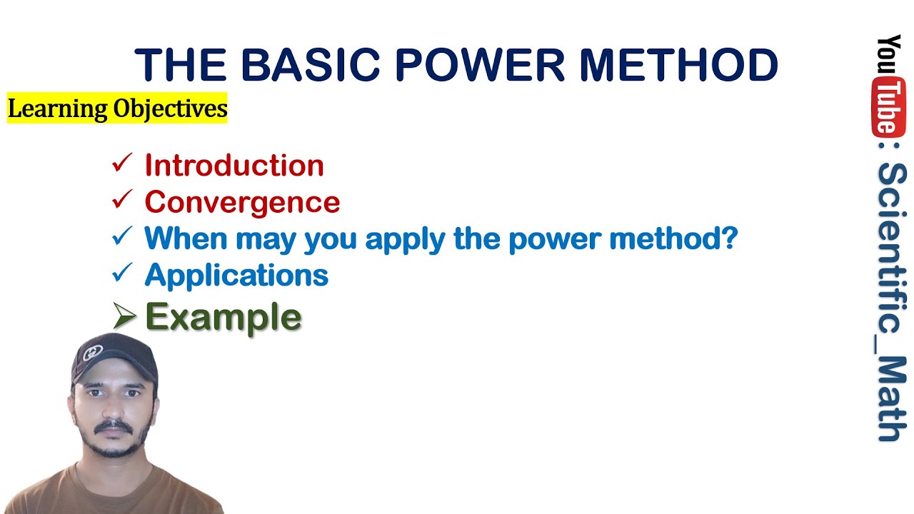 The Basic Power Method. Determine Dominant/Largest Eigenvalue and Associated Eigenvector of a Matrix