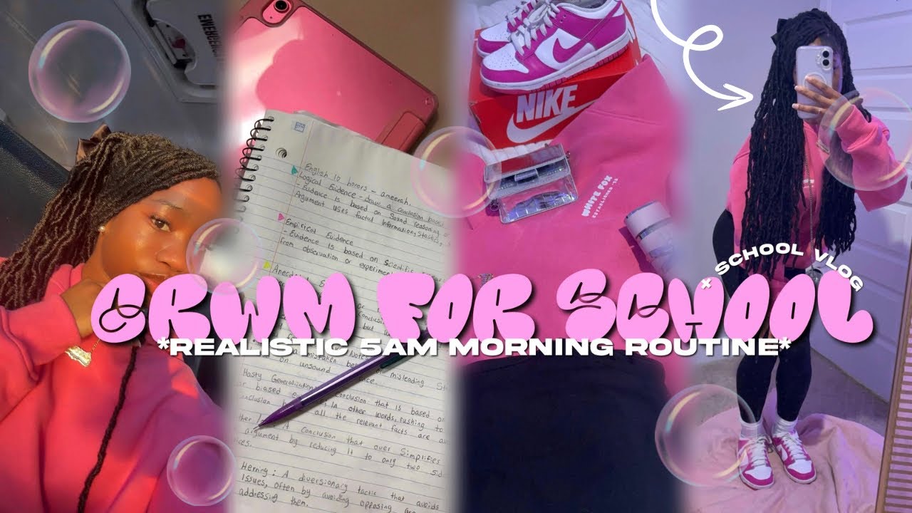 GRWM FOR SCHOOL| ootd, skincare, breakfast, hygiene, school work…etc.