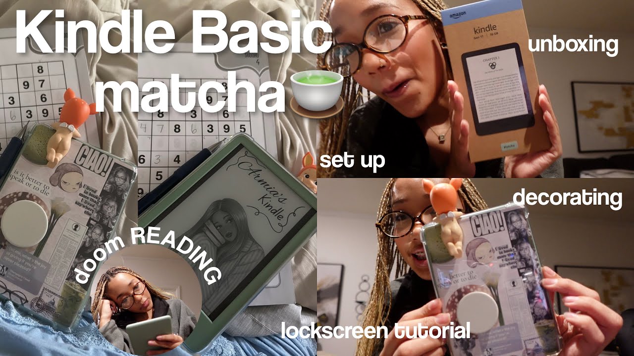 New Kindle Basic unboxing (matcha🍵) + set up + review | kindle 11th gen, kindle unlimited