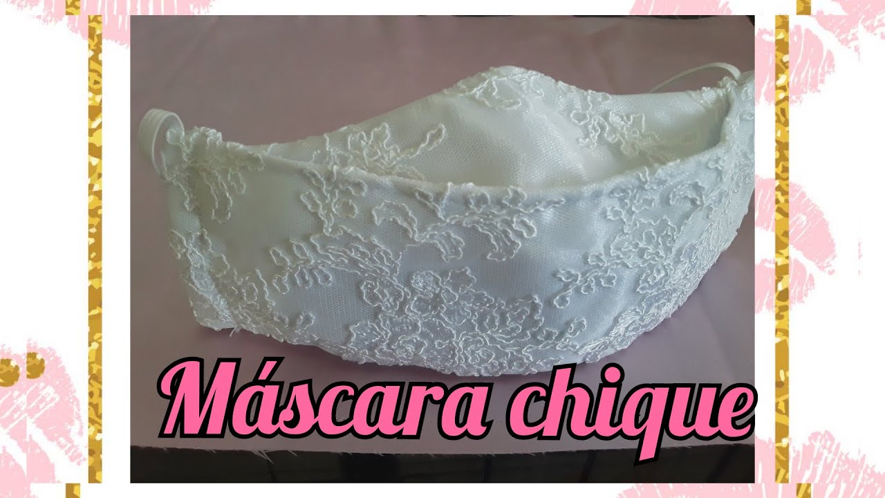 Máscara 3D com tule bordado ESPECIAL