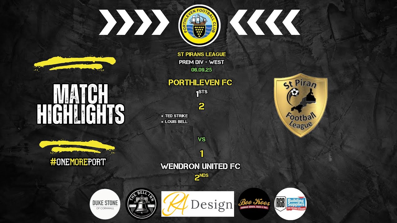 Porthleven 1sts Vs Wendron 2nds 06.09.25 - Match Highlights