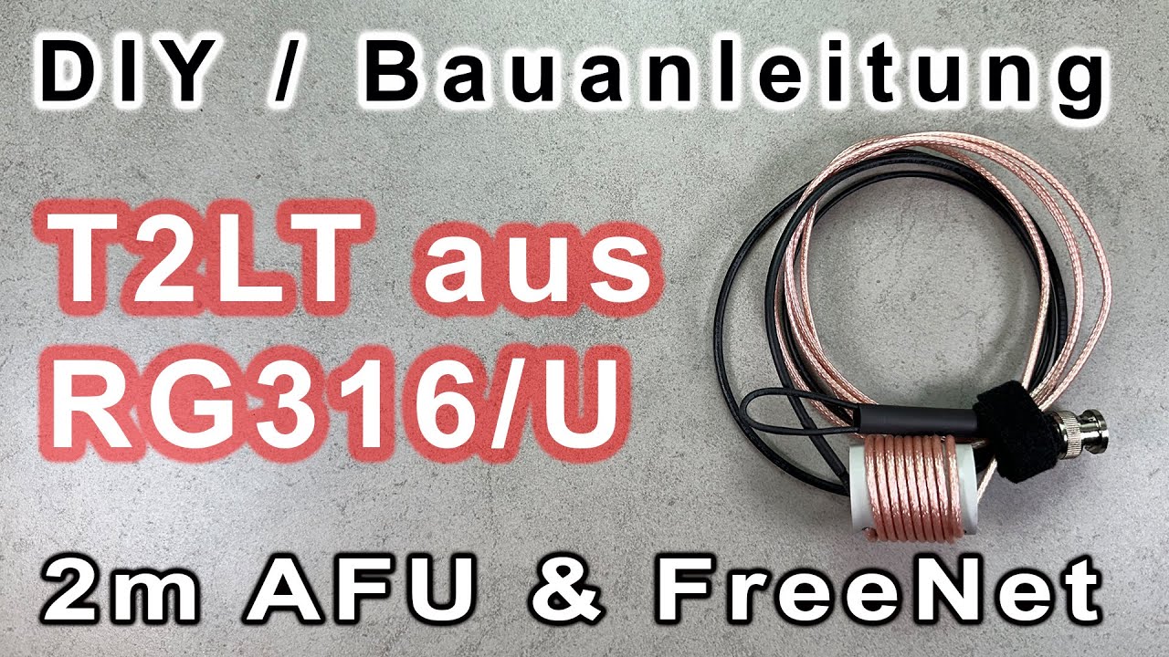 DIY: Bauanleitung T2LT für 2m AFU und FreeNet aus RG316/U 🤩👍  #blackout #antenna #afu