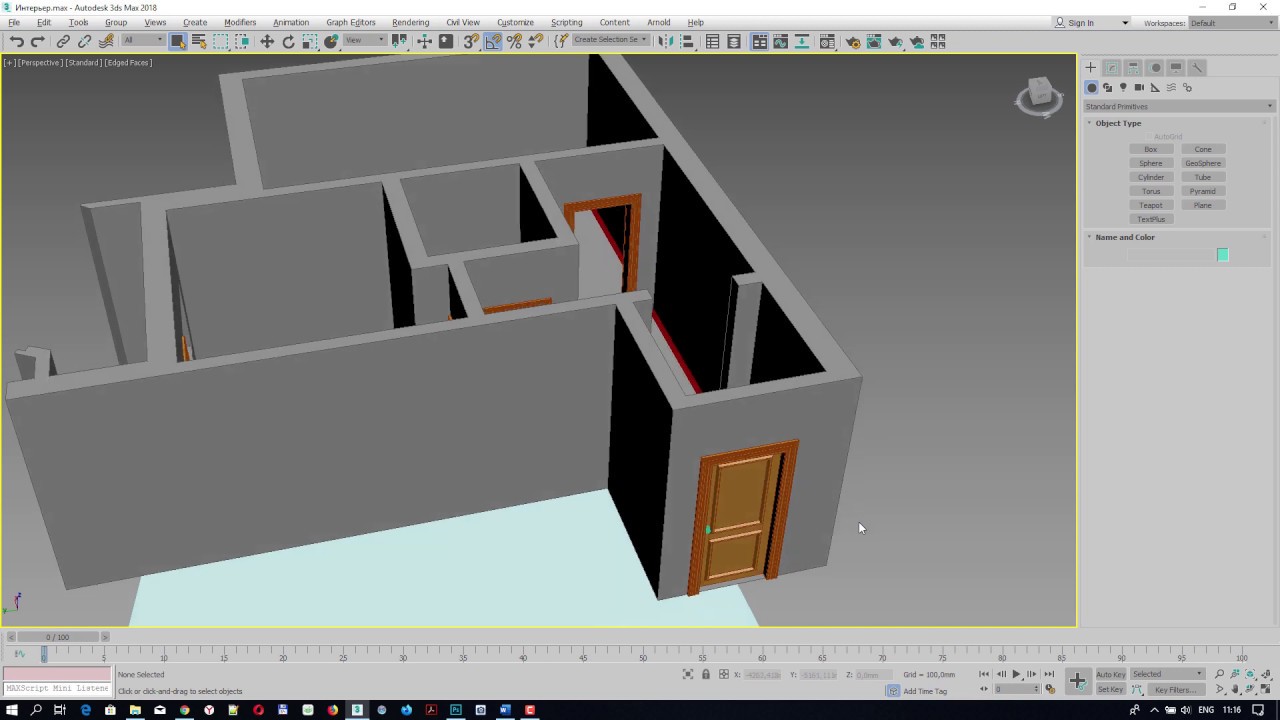 Инструмент door в 3ds Max, создание простых и сложных дверей