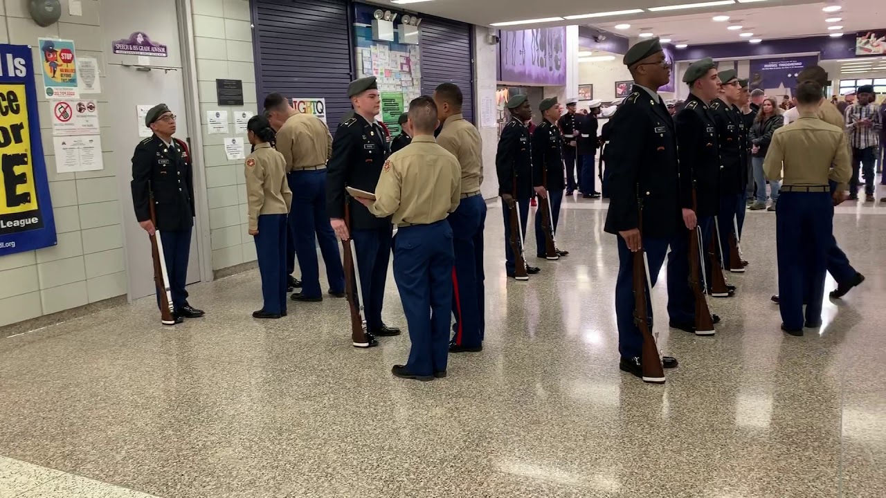 Union HS Army JROTC Armed Inspection at Tottenville HS Drill Competition 2019