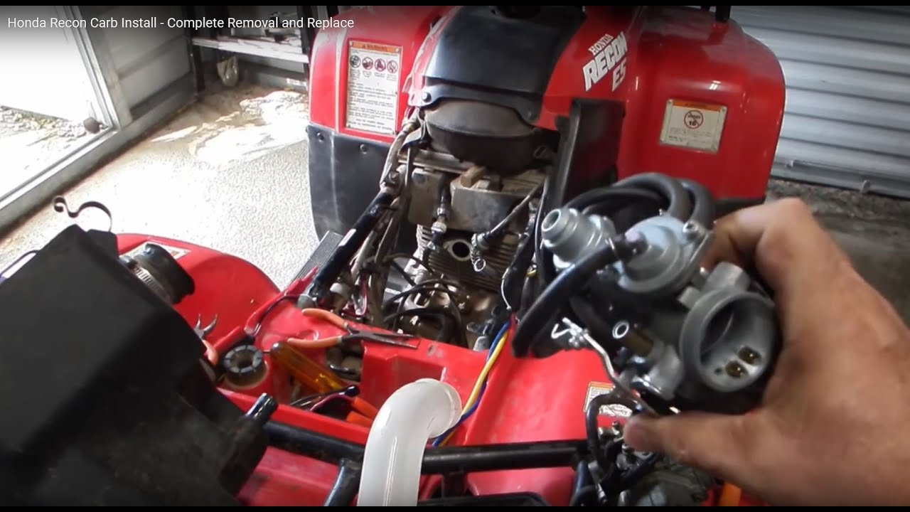 Honda Recon Carb Install - Complete Removal and Replace