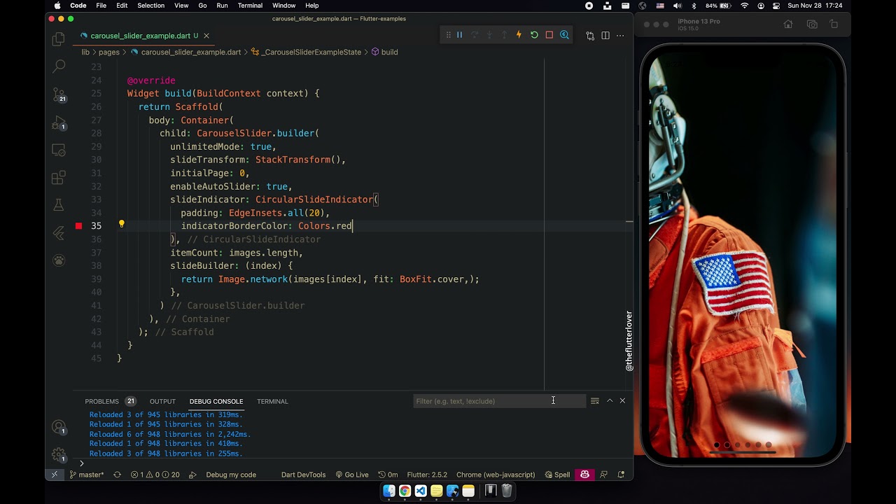 Flutter UI | Carousel Slider Package Example