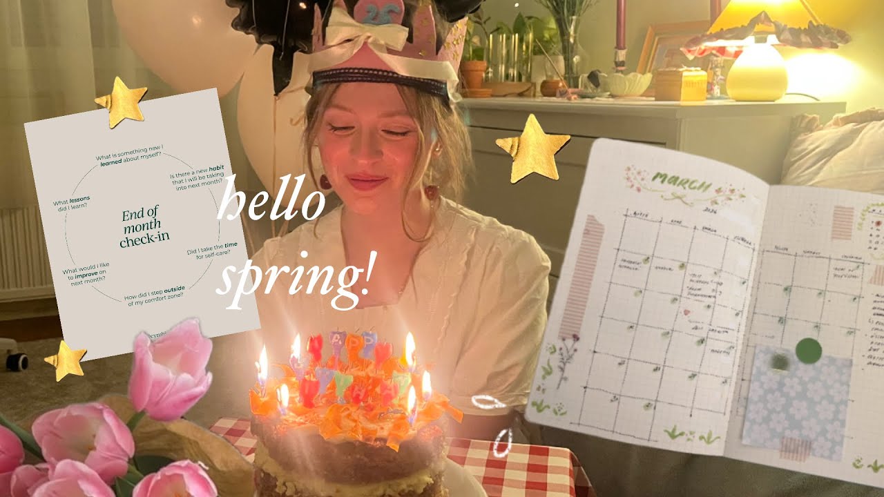 goodbye february: solo reading dates, march planning and celebrating my birthday 🍰⭐️📝