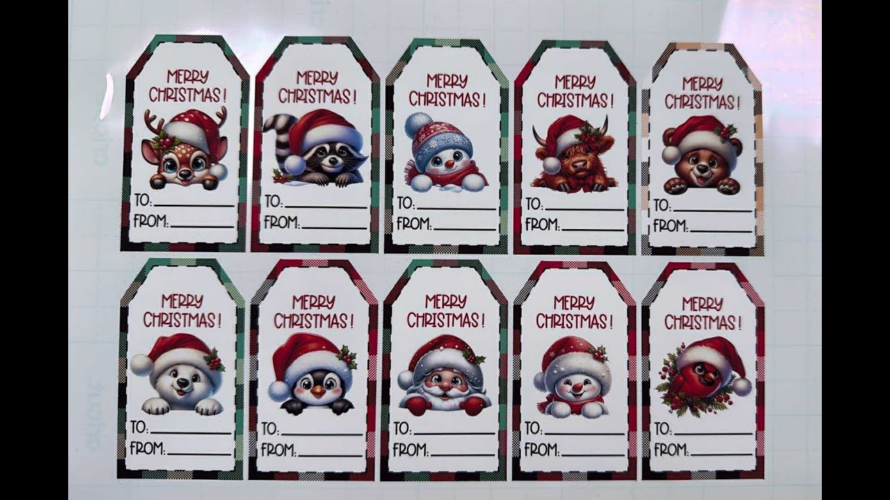 Christmas Tags Using Print then cut & The Joy Xtra