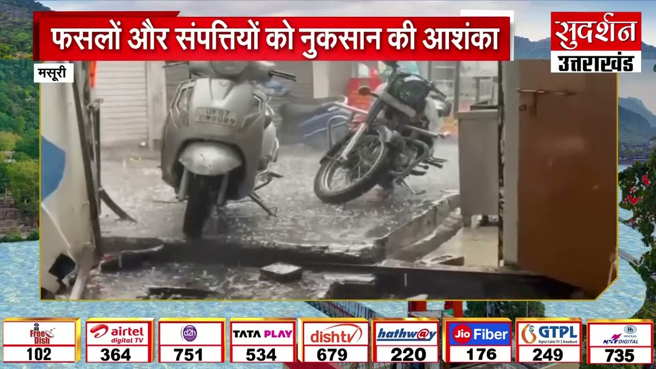 Mussoorie में अचानक बदला मौसम, ओलावृष्टि से जनजीवन प्रभावित | Weather Update | Breaking News |