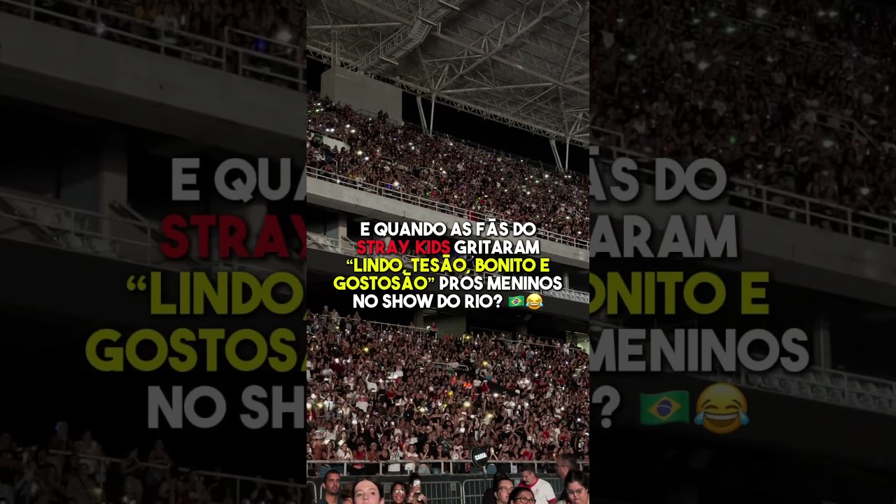 Olha o que os fãs do Stray Kids gritaram pros meninos no show do Brasil 😂 