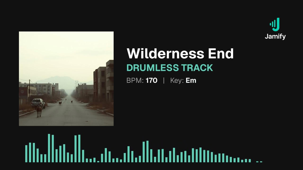 Wilderness End - Cinematic Ambient Rock 6/8 Drumless Track in Em