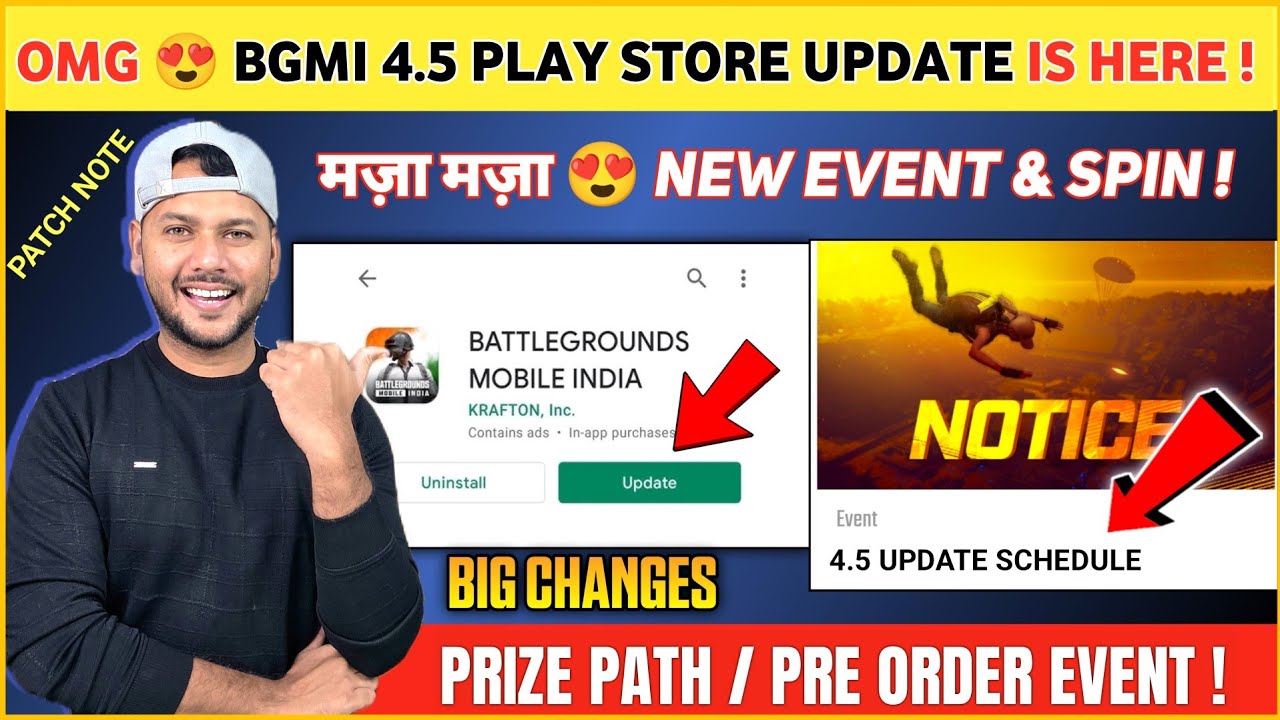 OFFICIAL 😍 Bgmi 4.5 Play Store Update | Bgmi New Update | Patch Notes | Ultimate Set & Prize Path
