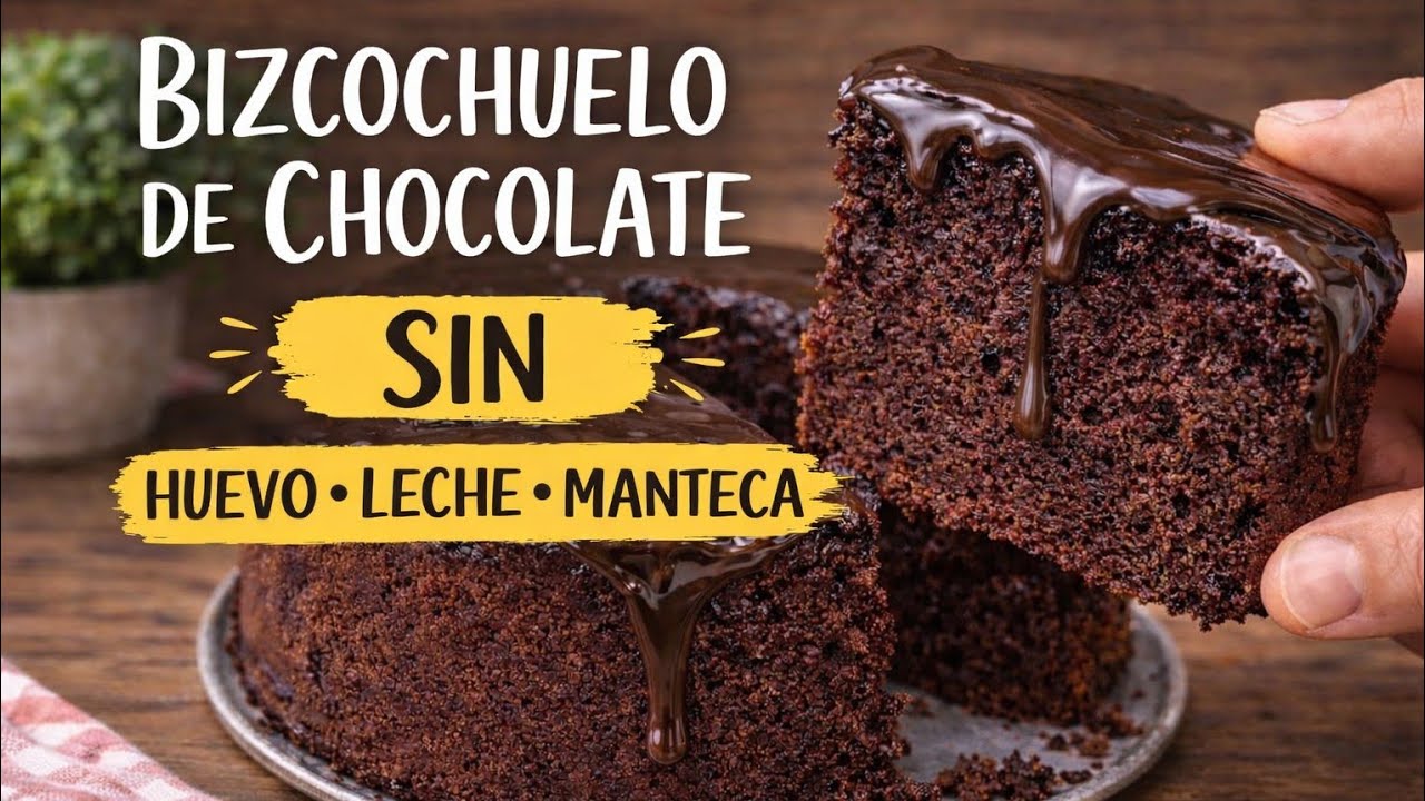 Bizcochuelo sin huevos, sin leche y sin manteca