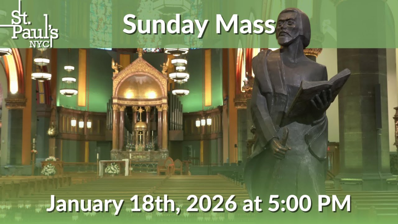 Sunday Mass - January 18th, 2026 at 5:00 PM