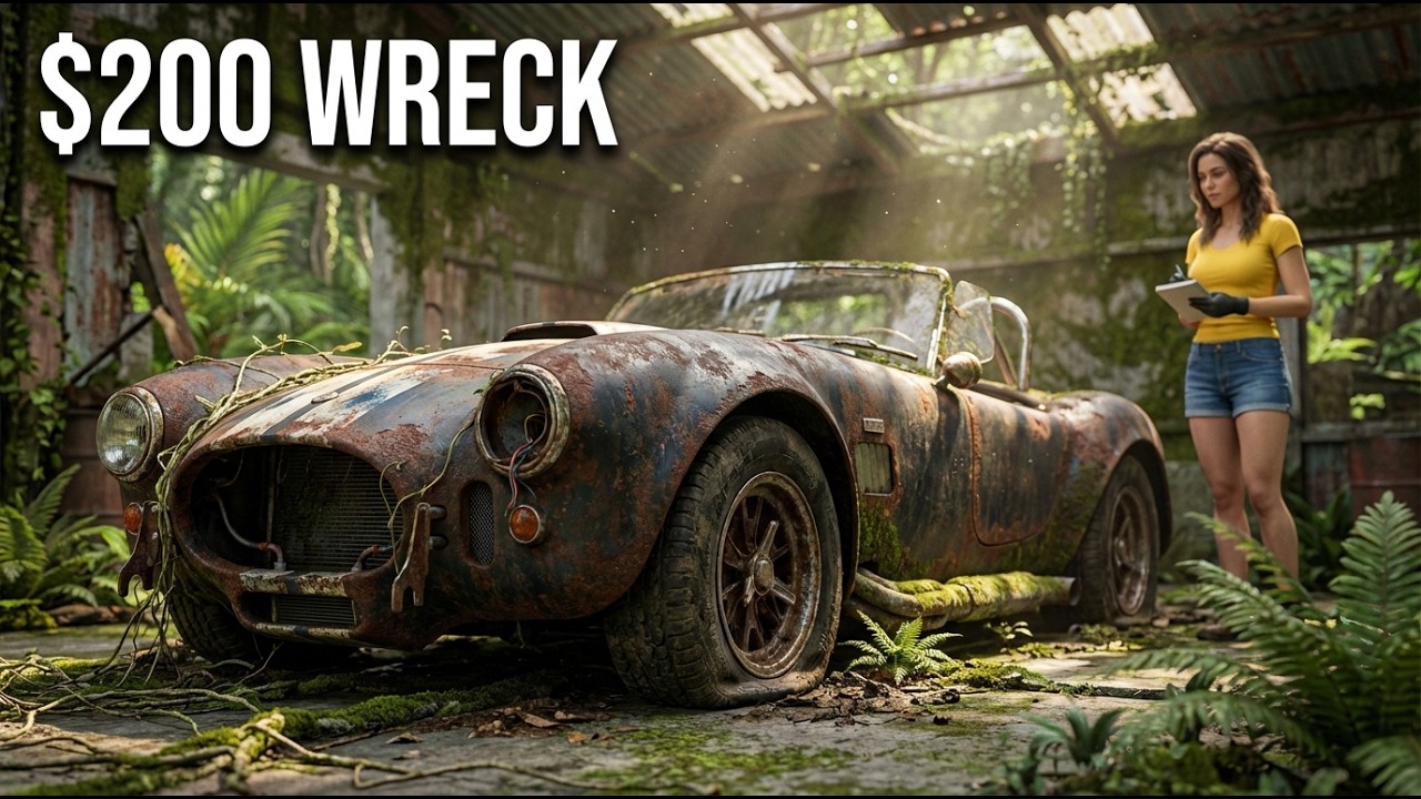 $200 1966 AC Cobra Barn Find… Was It a TOTAL LOSS? | Satisfying ASMR Restoration