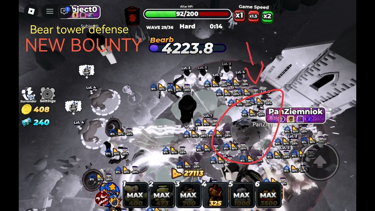 Deafening new bounty in bear tower defense! 