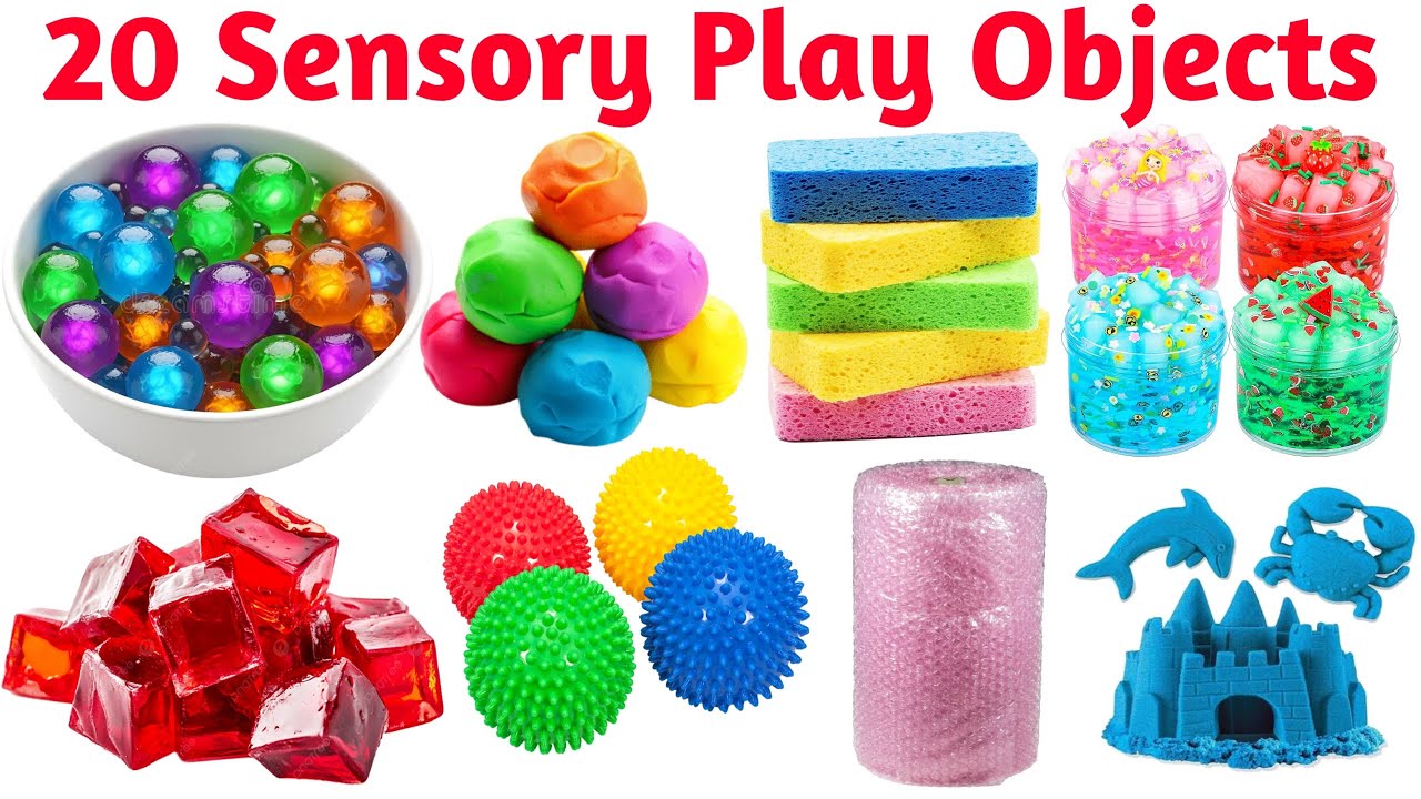 20 Sensory Play Objects | Learn Sensory Items Name in English and Hindi | Kids Educational Video