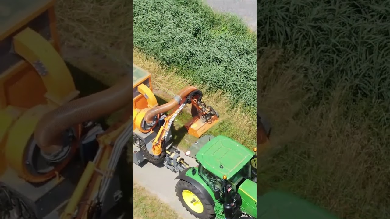Mowing and suction in one smooth motion 💨🚜   