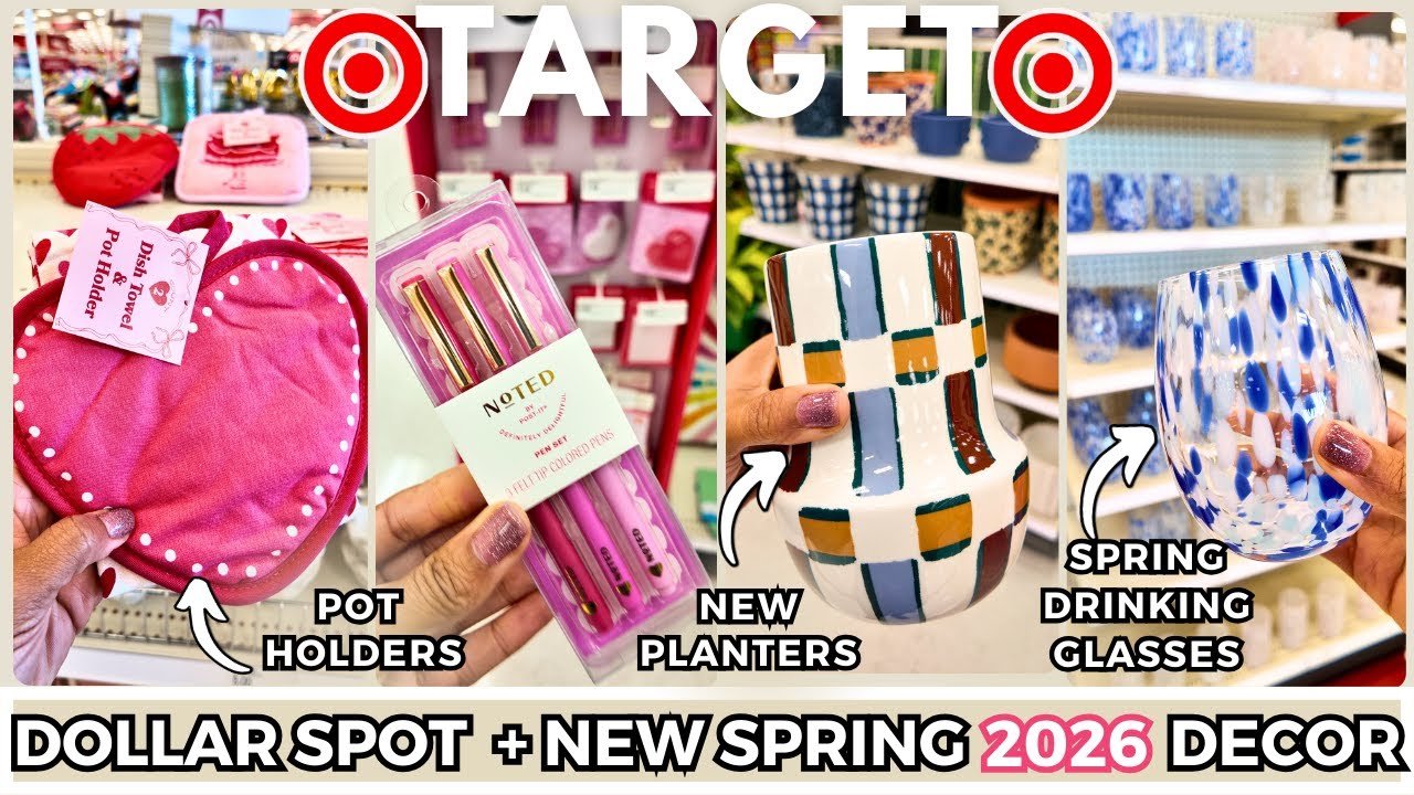 TARGET DOLLAR SPOT SHOP WITH ME 🛍️ Valentine’s Finds + Spring 2026 Decor & Try-On