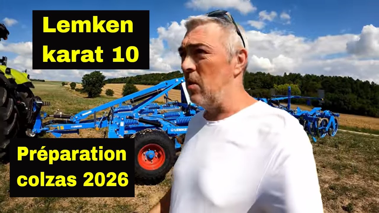 Le karat 10 LEMKEN en préparation des colzas.