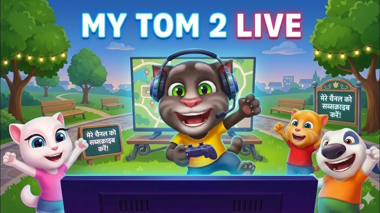 My Talking Tom 2 Live 🔴 | Tom ke Saath Masti aur Games | Hindi Gameplay