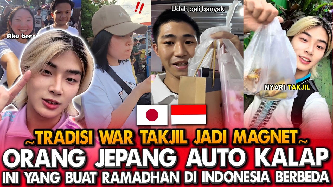 Viral! Turis Jepang Takjub Lihat Tradisi War Takjil di Indonesia 🇮🇩✨