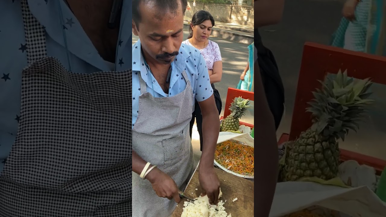 Most Famous Banana Stem Chaat | Incomparable Healthiest Chaat Ever #shorts #indianstreetfood