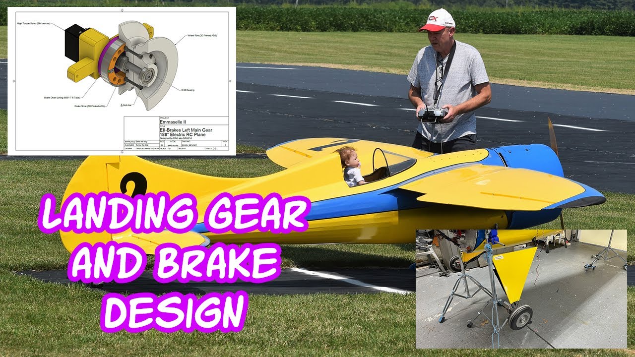 15-foot Wingspan RC Plane- Landing Gear and Brake Design!