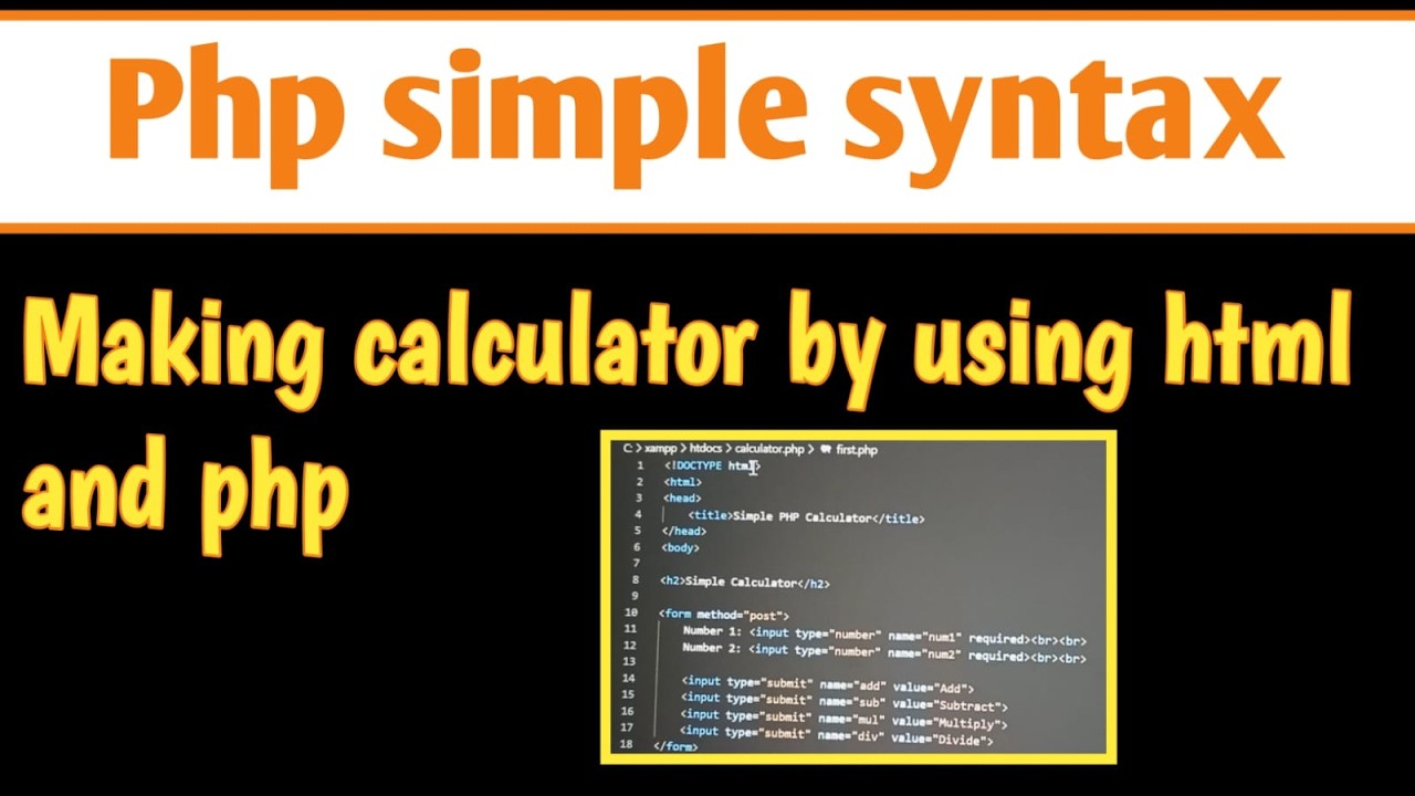 Making a calculator by using PHP and HTML