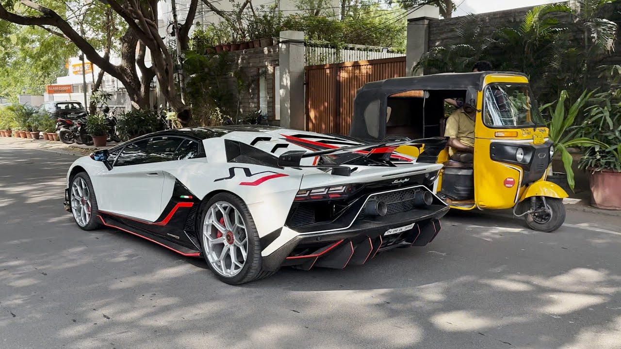 Lamborghini Aventador SVJ in Chennai, India.