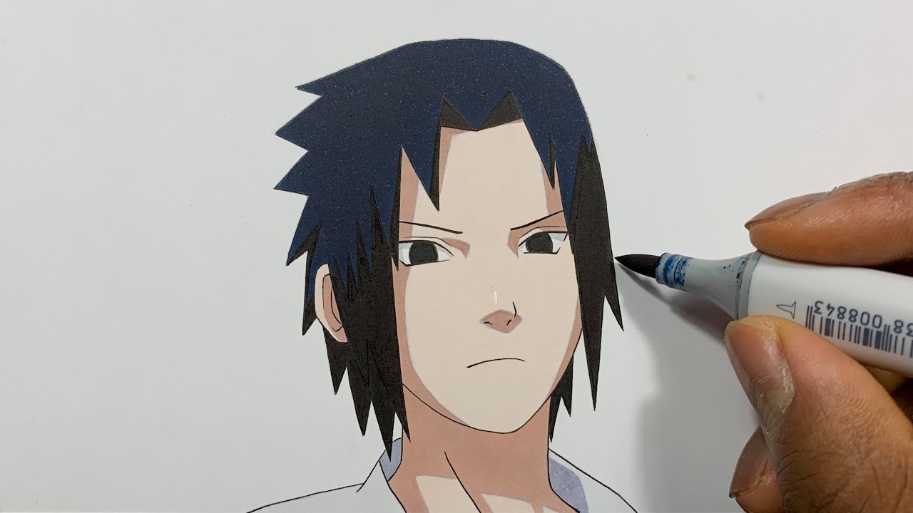 How to Draw Sasuke Uchiha Easy - Naruto Shippuden