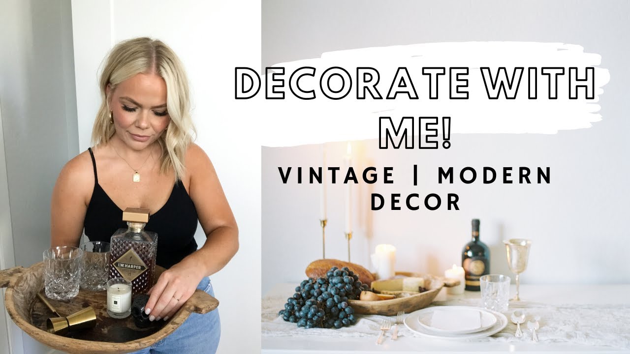 5 Ways To Style A Tray | Decorate With Me | Vintage Modern Decor