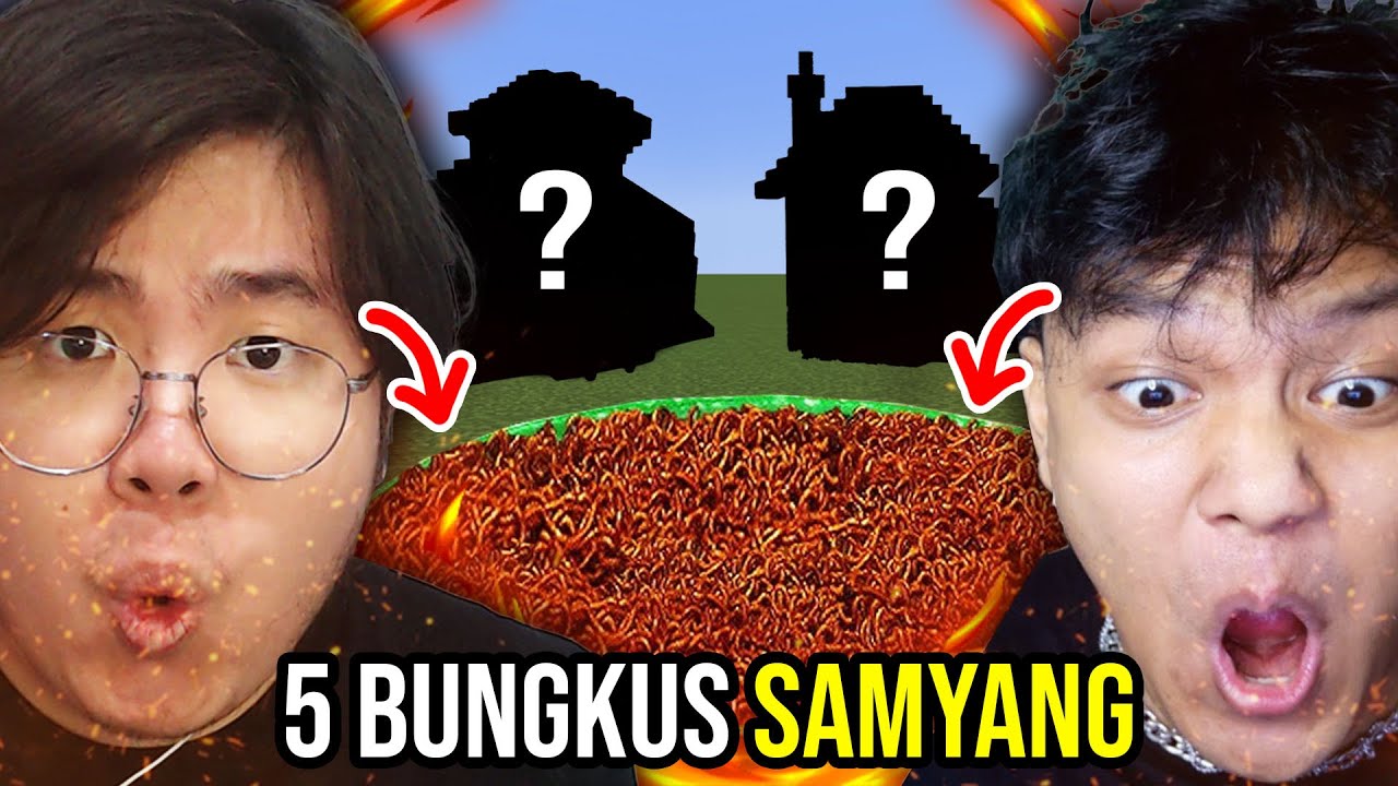 Yang Kalah Lomba Building Minecraft Harus Makan 5 BUNGKUS SAMYANG