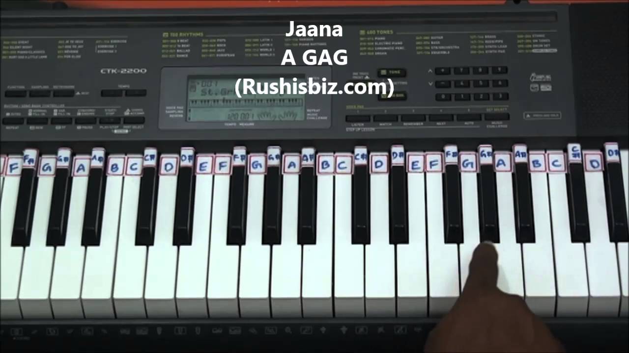 Jaana Jaana -  Piano Notes - Duniya dilwalon ke | 1200 Songs BOOK/PDF @399/- 7013658813