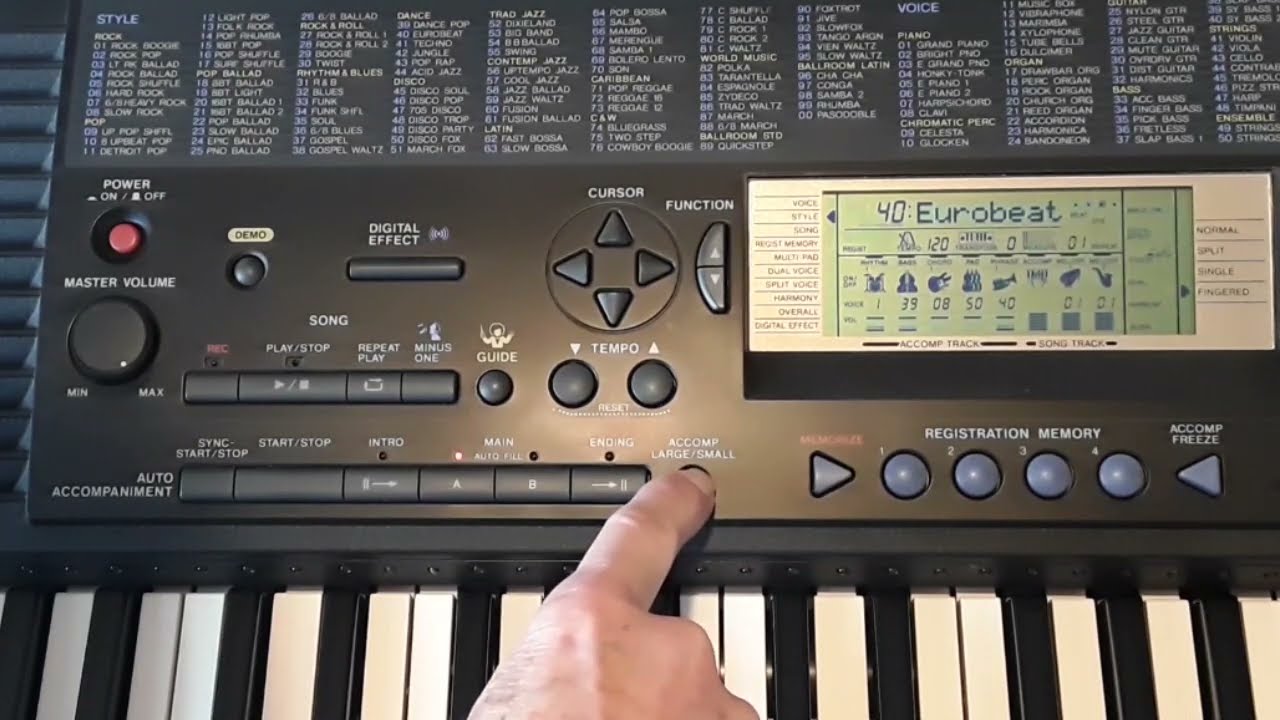 The Dance + Disco-Styles  💚  PSR-420 Yamaha Keyboard  🎶  Eurobeat Techno Rap Acid 70s Party Pop Soul