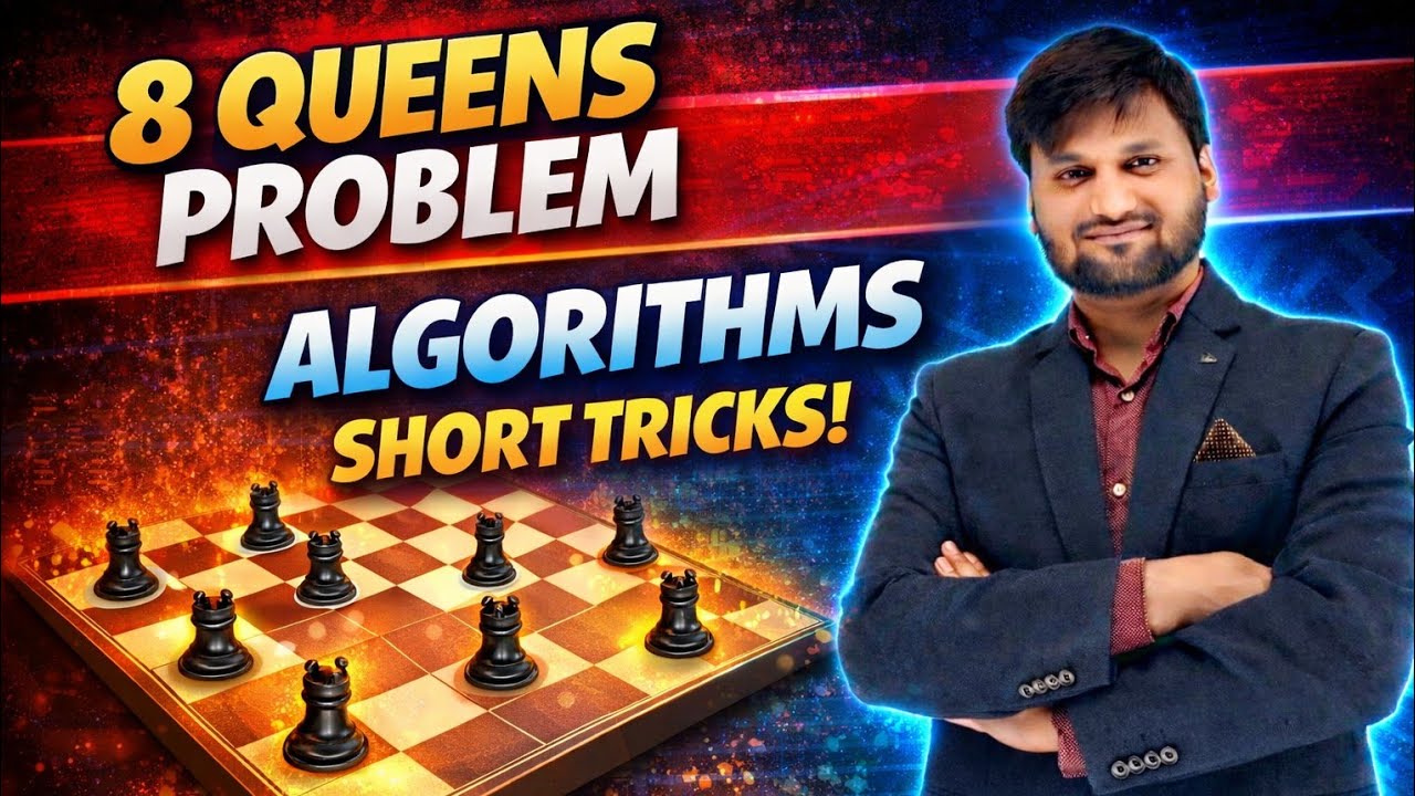 8 Queen's Problem using backtracking|design and analysis of algorithms (DAA)|solved example