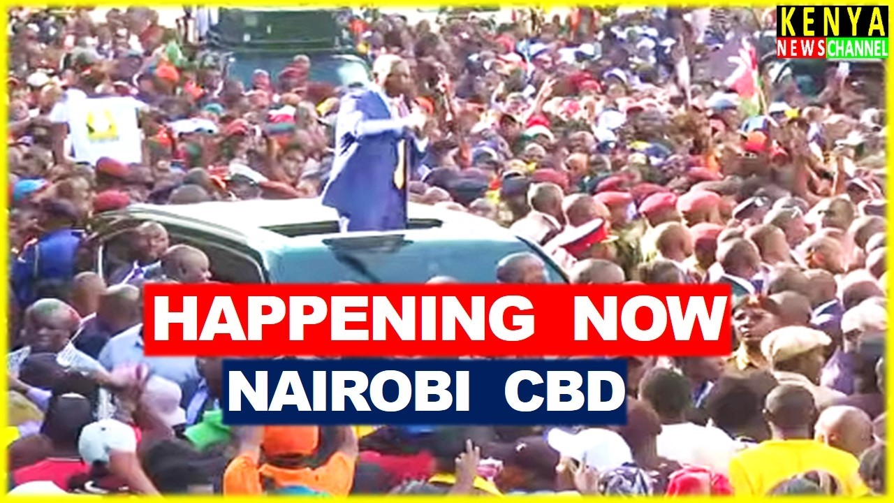 LIVE - Ruto Blocked by Huge Crowd outside County Assembly in Nairobi CBD