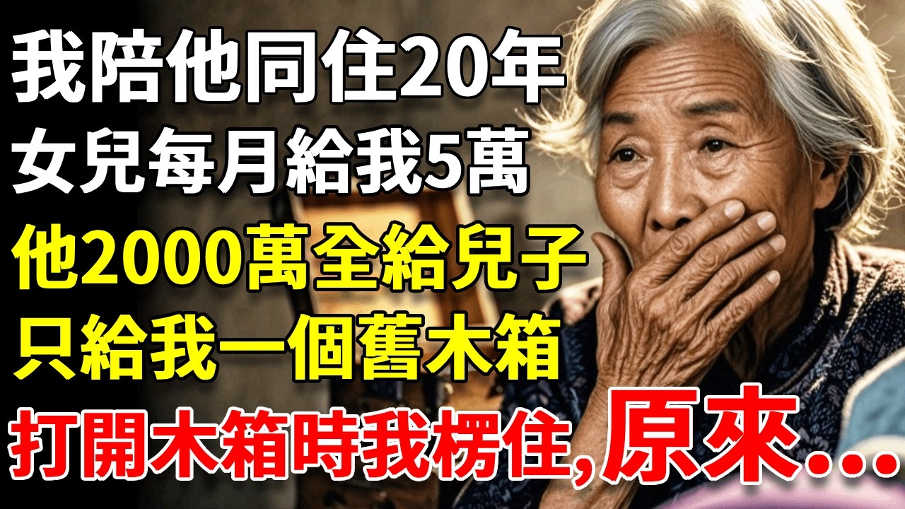 我70歲，陪他同住20年，他走後，2000萬家產全給兒子，只給我一個舊木箱，打開木箱時：我徹底楞了… #養老#生活經驗#情感故事#晚年哲理