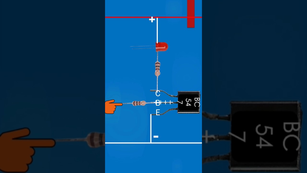 Transistor working as a switch amplifier