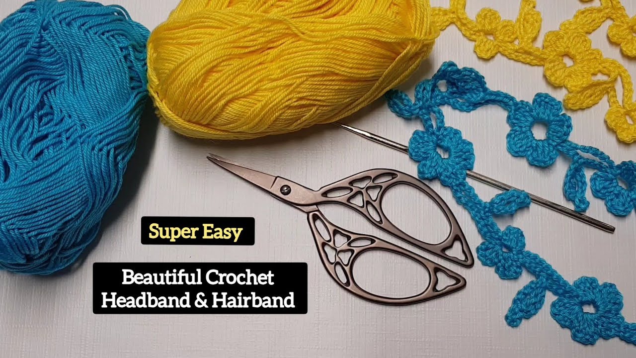 How to Crochet Headband & Hairband for baby girl |veryeasy #DollyCraft |for begynnere |diy