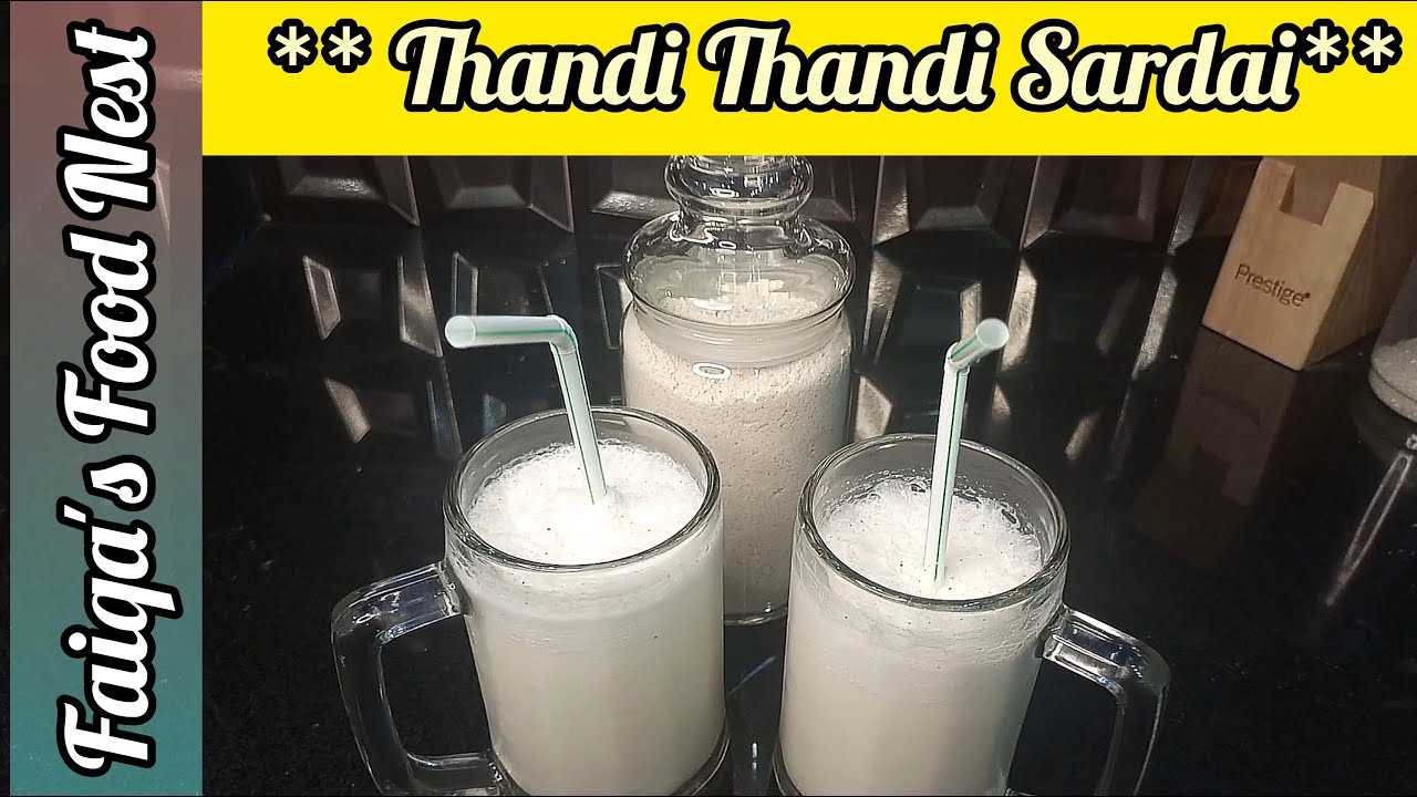 Thandi Thandi Sardai (Thandai) | Summer Drink | Energy Drink | Protein Drink | Sardai Recipe By FFN