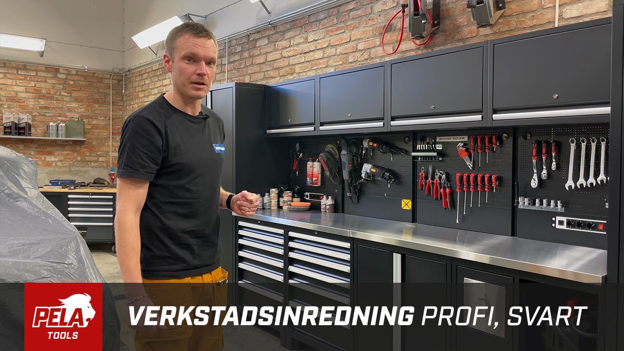 Verkstadsinredning Profi, svart - PELA Tools från Verktygsboden