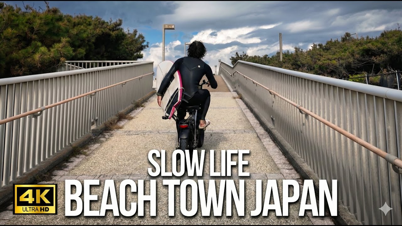 NEAR KAMAKURA JAPAN 4K ASMR Walk - Japan's Slow Life Beach Town: Tsujido【4K HDR】