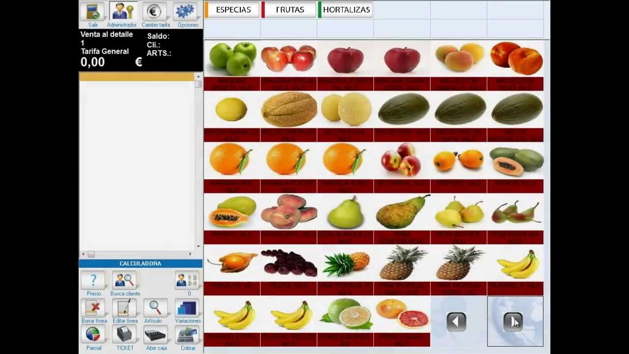 Techni-web TPV y programa para fruterías