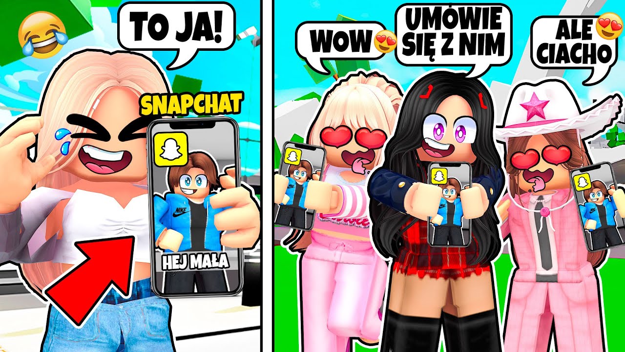 PRZEBRAŁAM SIĘ ZA CHŁOPAKA I PODRYWAM DZIEWCZYNY NA SNAPCHACIE w ROBLOX! 🤣