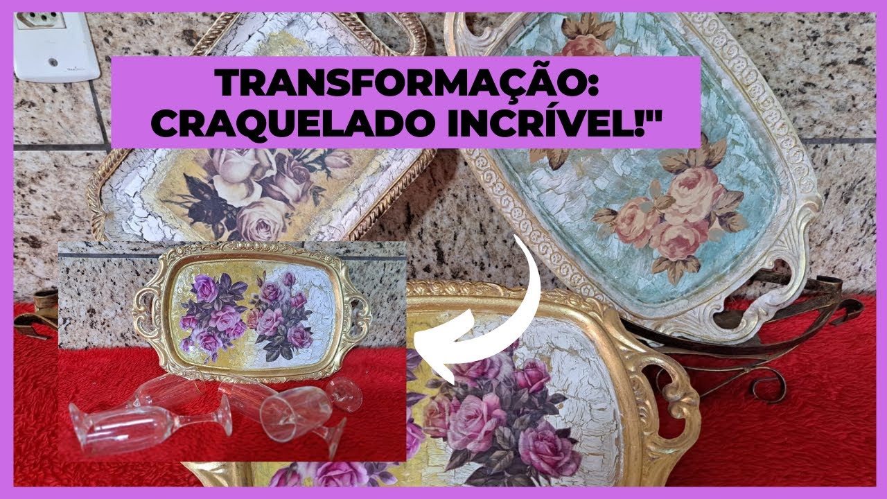 Não Acredite Até Ver: Craquelado Invertido em Bandeja Reciclada Revoluciona a Decoração!