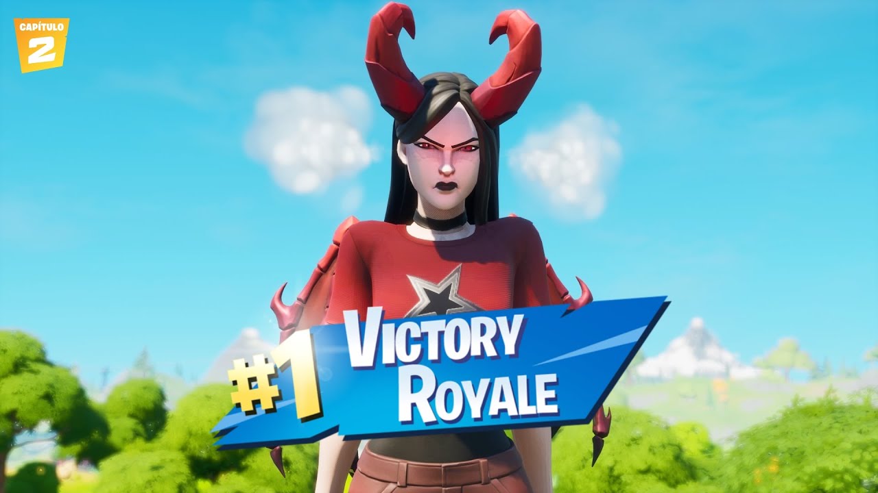 Victoria con la skin NEBLINA EXTREMO fortnite 2