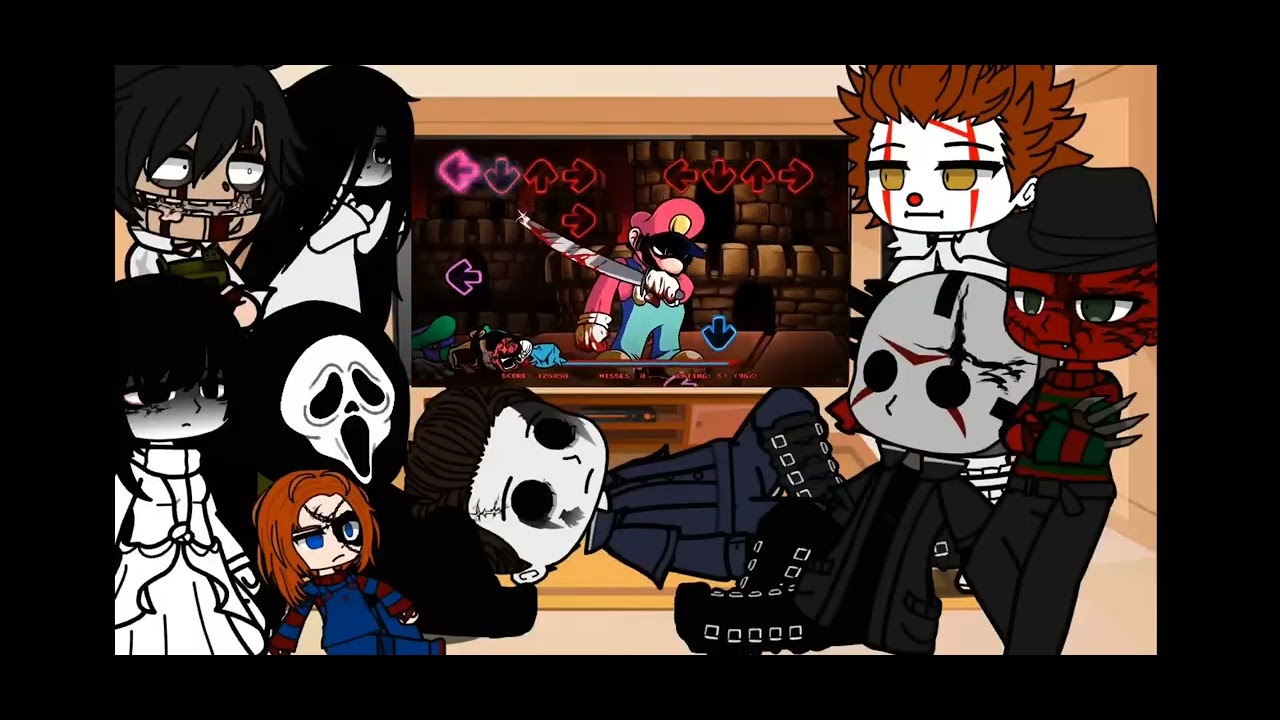 (Re-upload) Horror Movie Characters react to Mario's Madness V2 Part 3